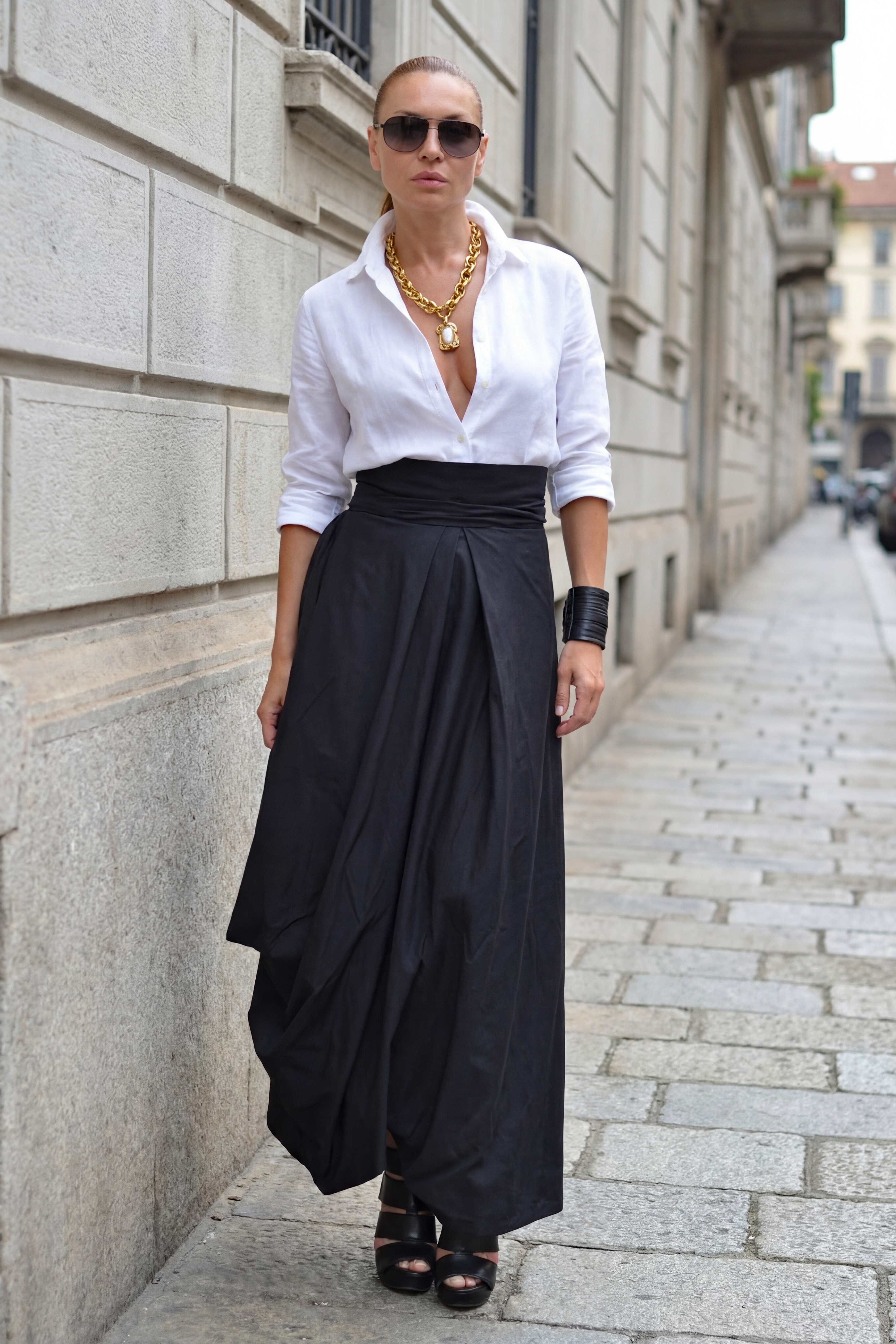 Long Wide Skirt