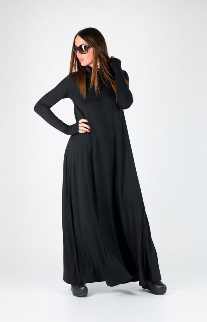 black long sleeve turtleneck maxi dress most-loved-M Bodycon Collection Women's Cream Materials + Care Size:34D
