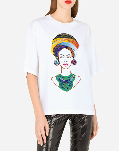 Painted African Woman Premium Tee - EUG FASHION EugFashion 