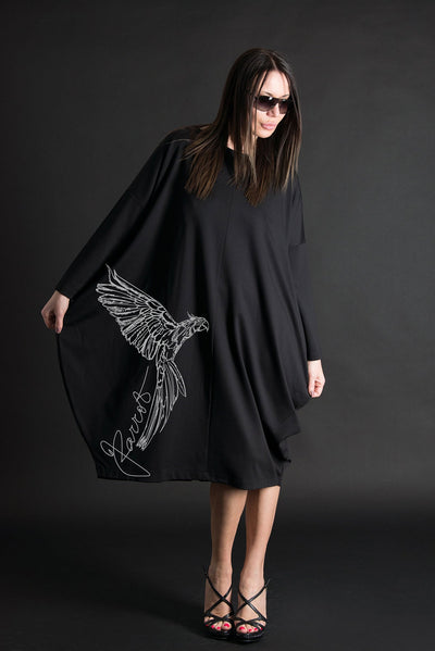 Parrot Print Cotton Dress TAMARA SALE - EUG FASHION EugFashion 