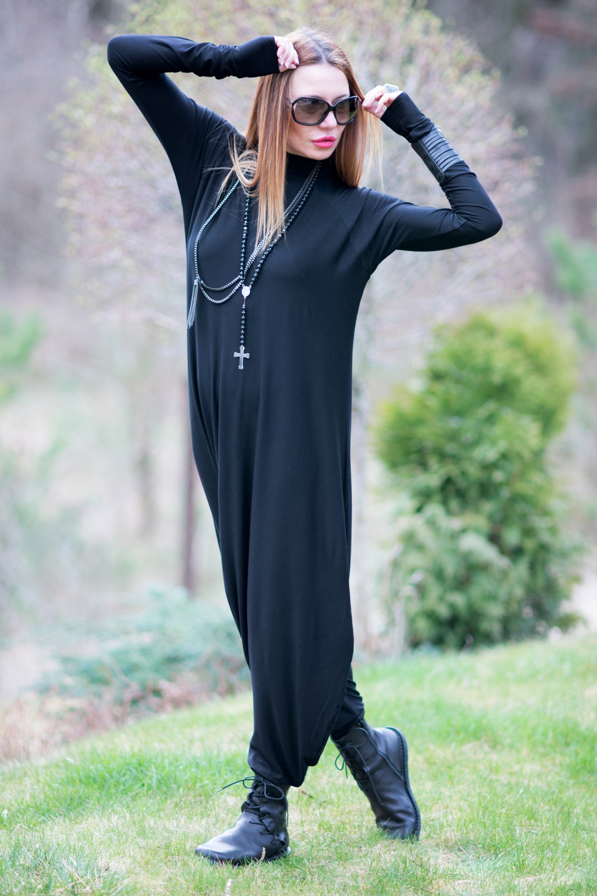 Turtleneck Harem Jumpsuit - Iven