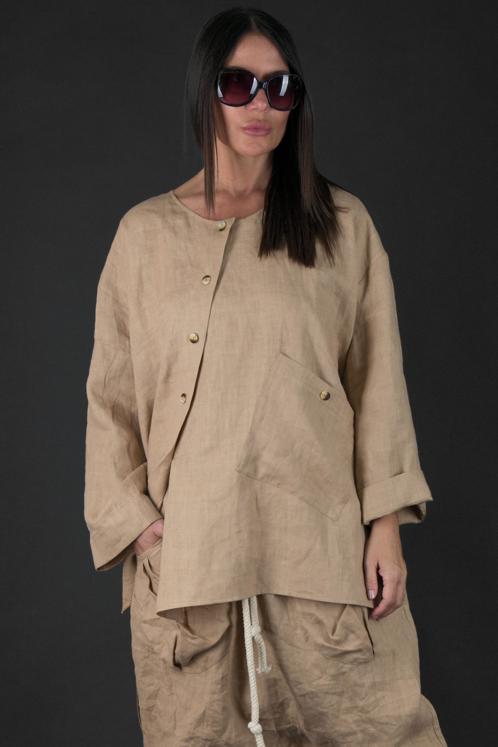 beige-linen-summer-set EUG fashion #beige-sahara