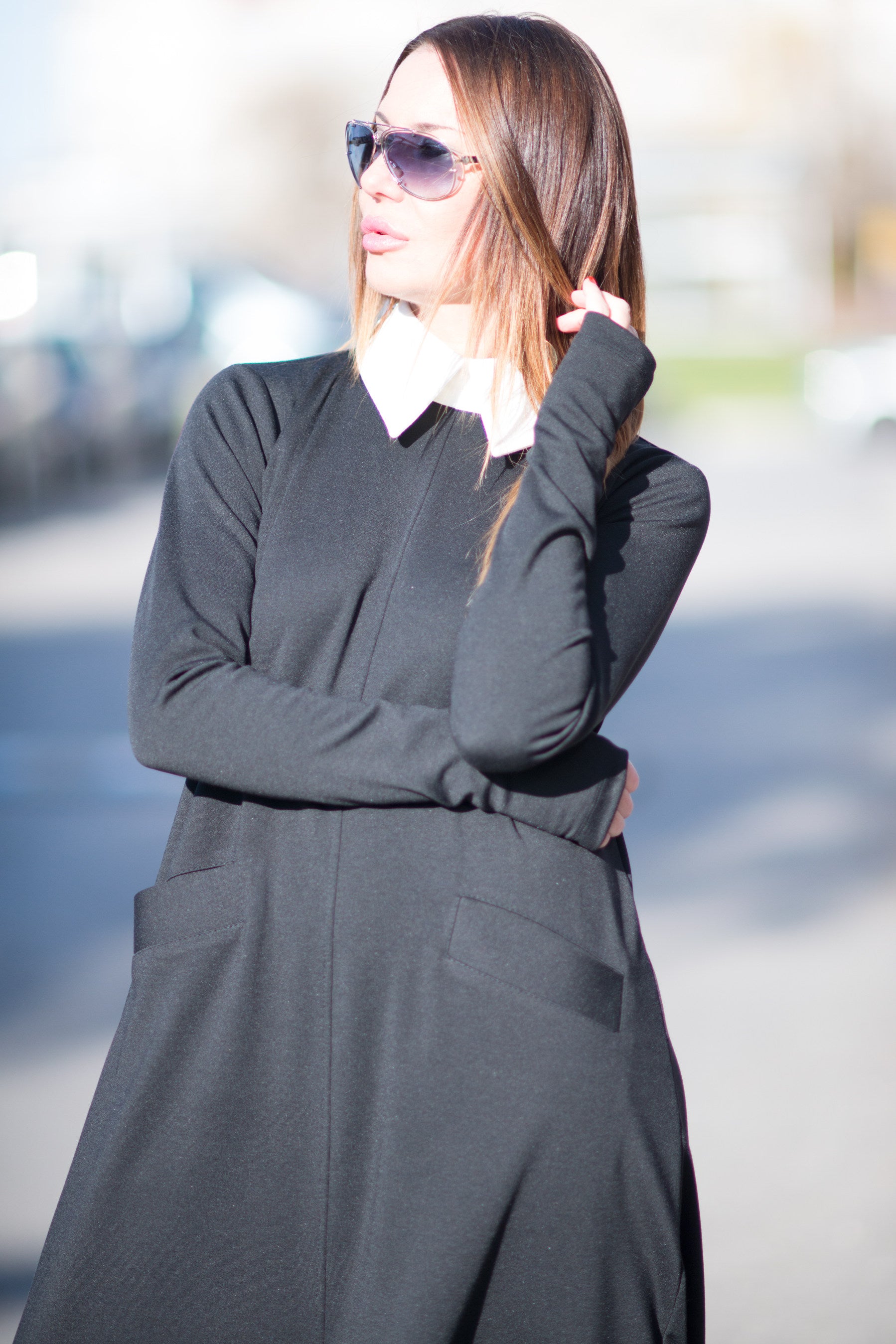 black jumpsuit a line