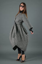 Houndstooth poncho dress Tracy - EUG Fashion