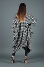 Houndstooth poncho dress Tracy - EUG Fashion