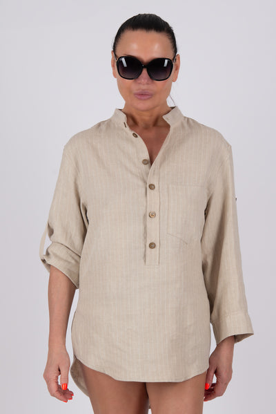 Loose Linen Shirt LESY EugFashion 