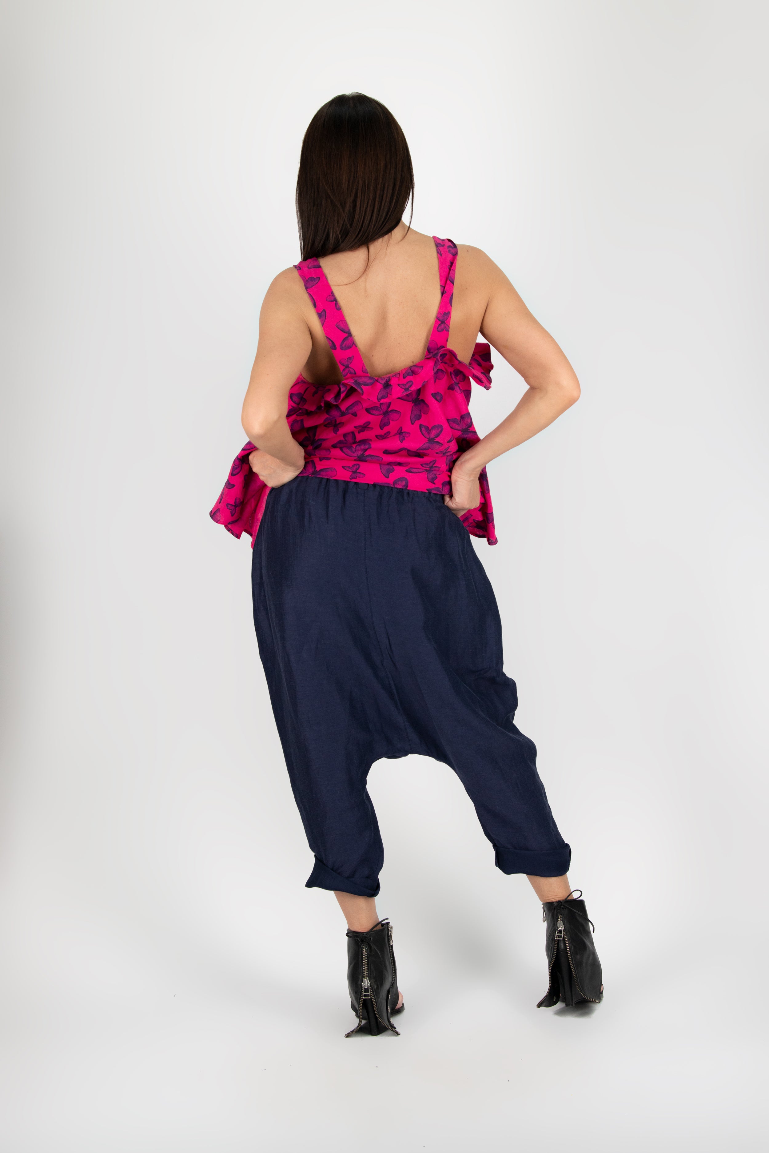 Linen Harem Pants - Daniela