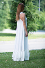 White Cotton Maxi Dress - Carmen
