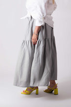 Linen Flounces Skirt - EUGF