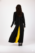 Black colorblock punto milano dress Lena - EUG Fashion
