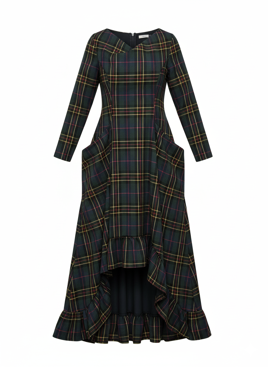 Plaid Winter Dress Casablanca EugFashion 