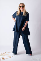 linen a line top nikiti - EUG fashion #dark-blue