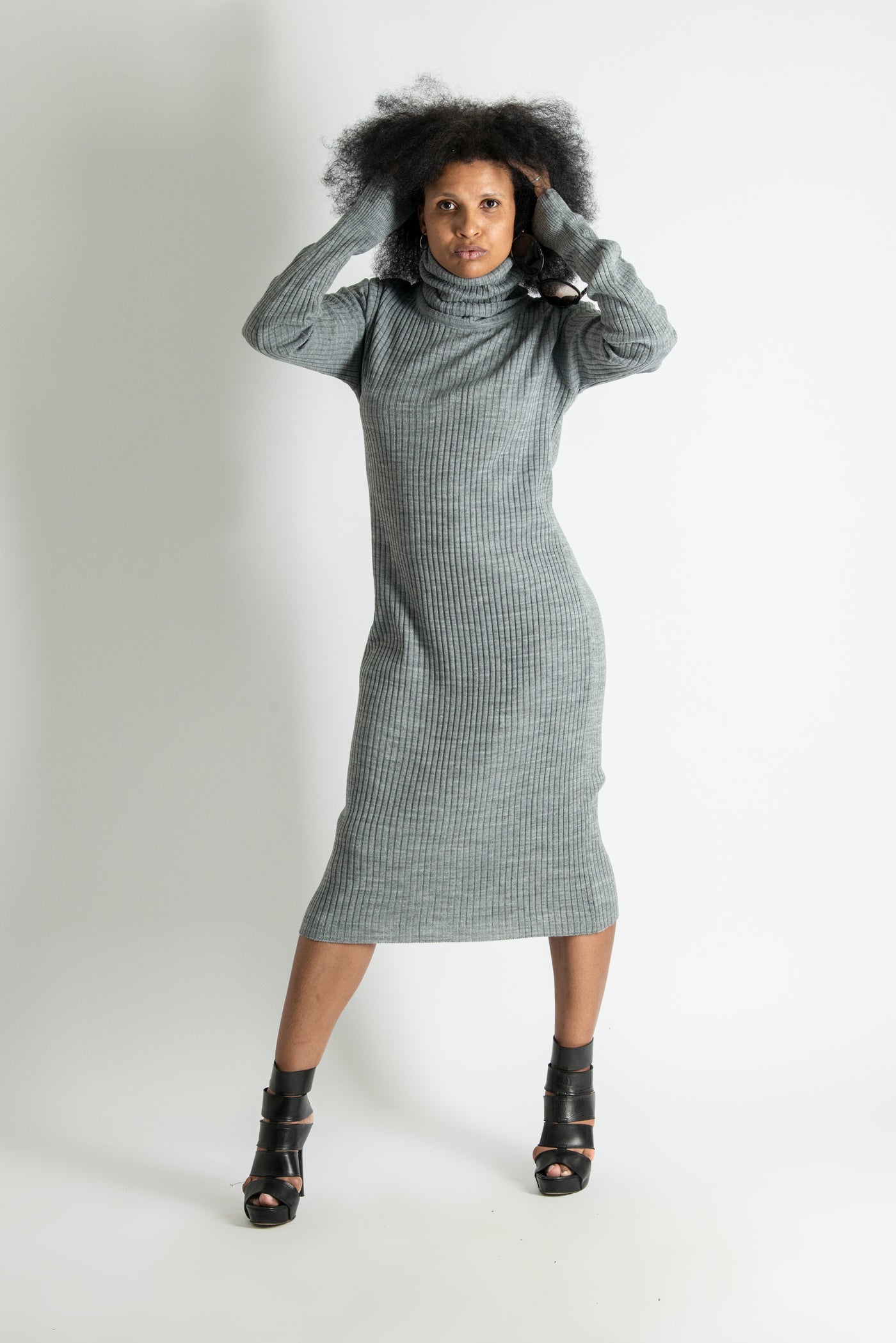 Light Grey knitting dress MIA SALE EugFashion 