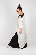 linen long dress #off-white