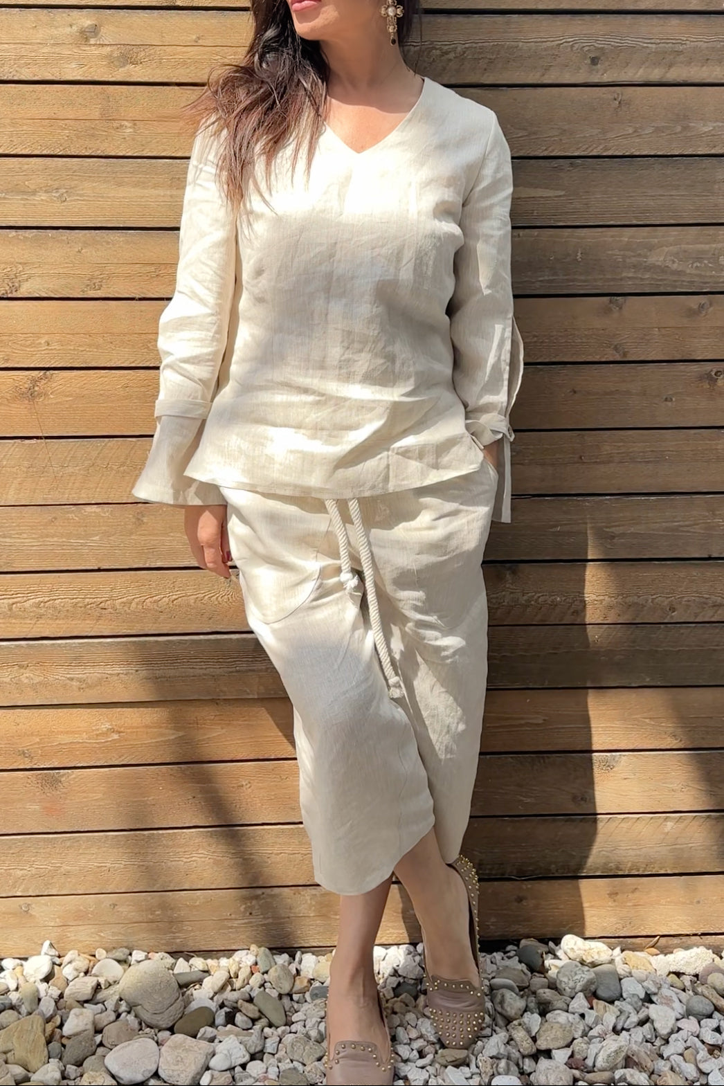 Linen Wide Pants - Jada