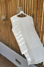 linen long elegant top #off-white