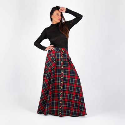 A line plaid skirt KATYA - EUG FASHION EugFashion 