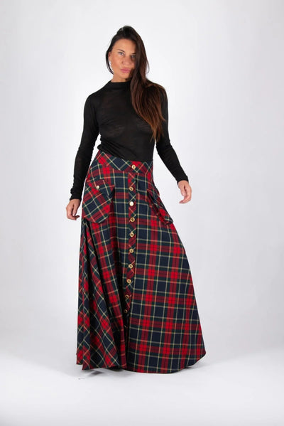 A line plaid skirt KATYA BF - EUG Fashion EugFashion 