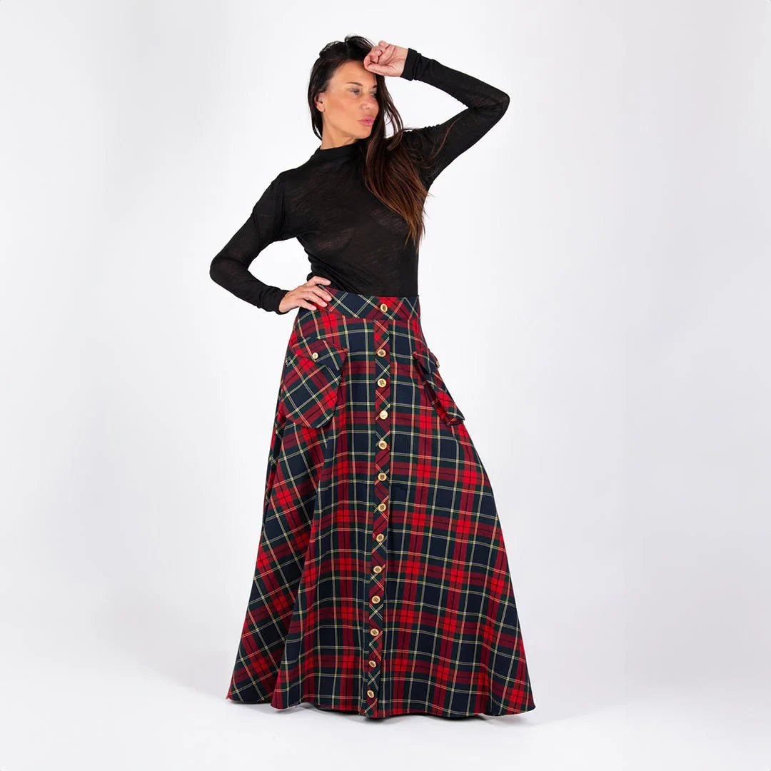 A line plaid skirt KATYA BF - EUG Fashion EugFashion 