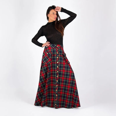 A line plaid skirt KATYA BF - EUG FASHION EugFashion 