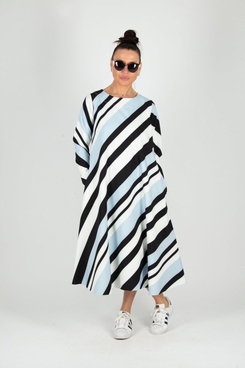 A line Stripe Dress Margo BF - EUG FASHION EugFashion 