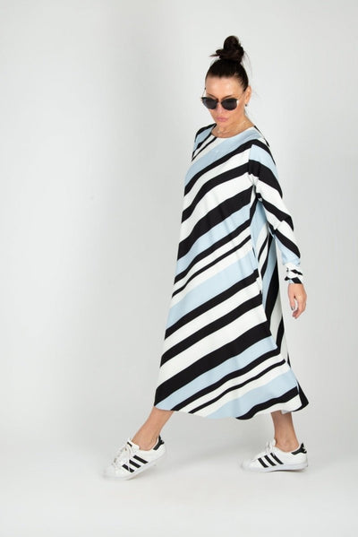 A line Stripe Dress Margo BF - EUG FASHION EugFashion 