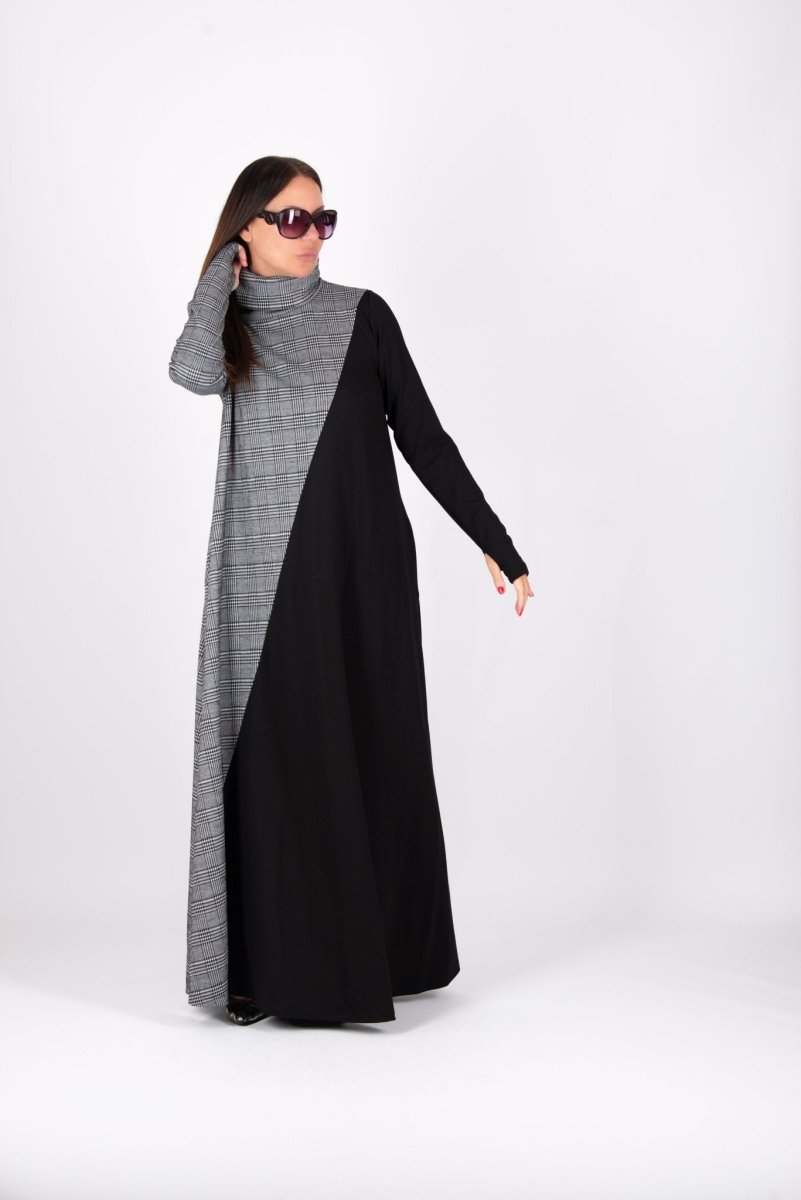 A Line Turtleneck Dress VIVIAN BF - EUG Fashion