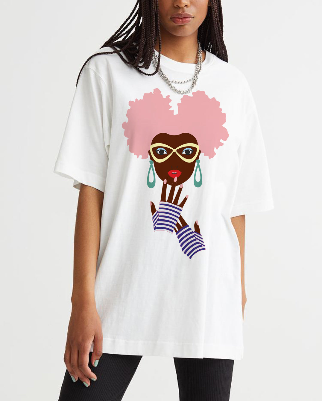 Minimalist Painted African Girl T-Shirt