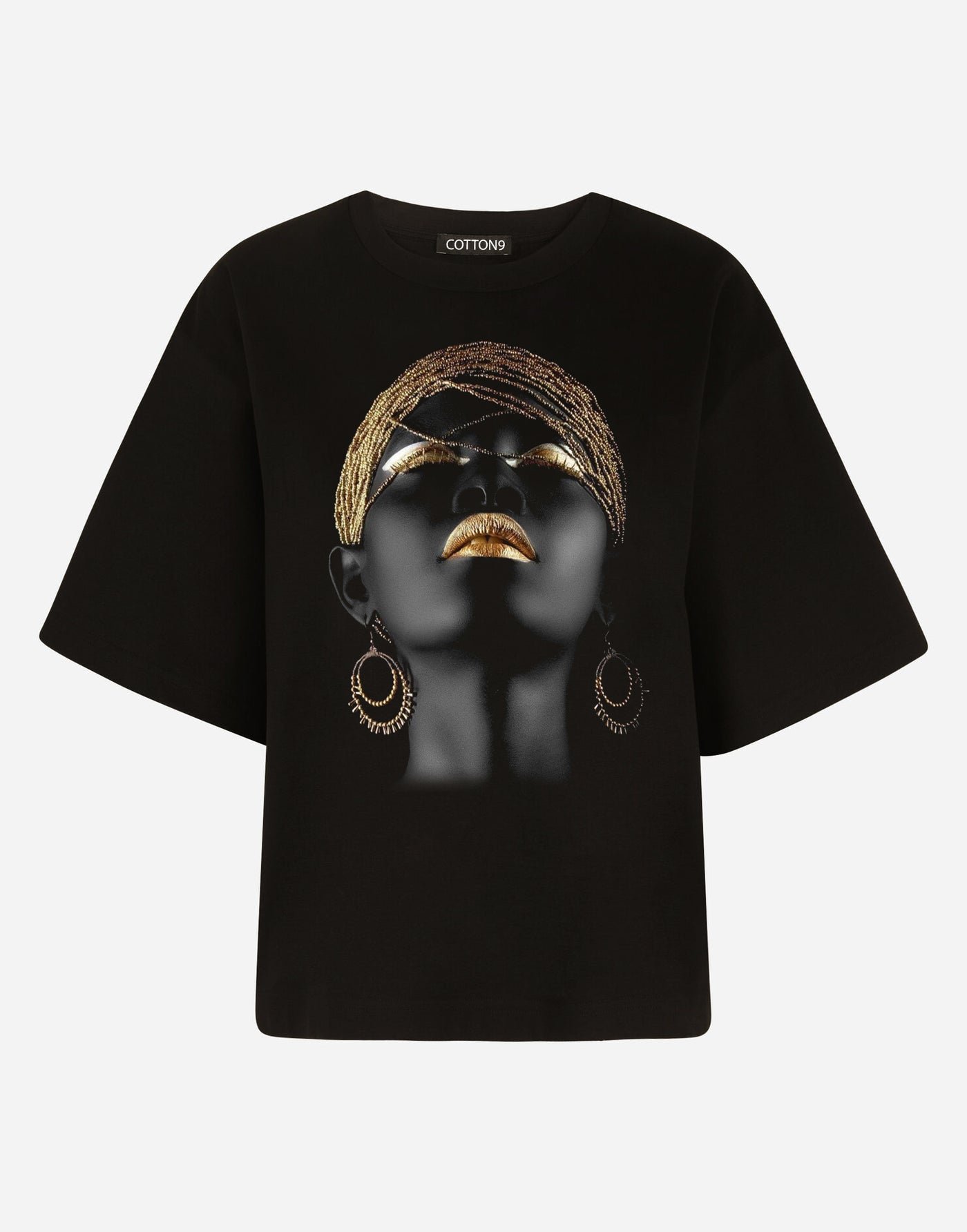 Black African woman print T-shirt EugFashion 