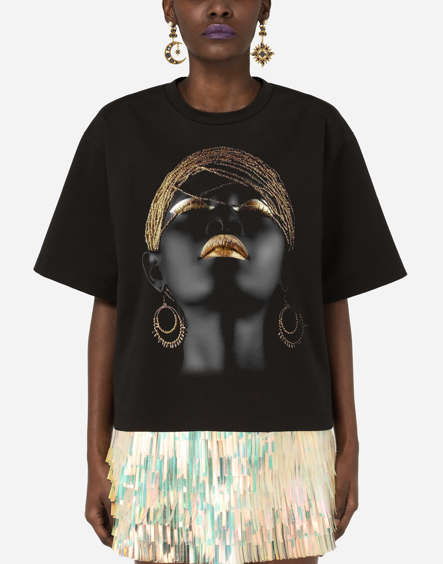 Black African Woman Print T-shirt