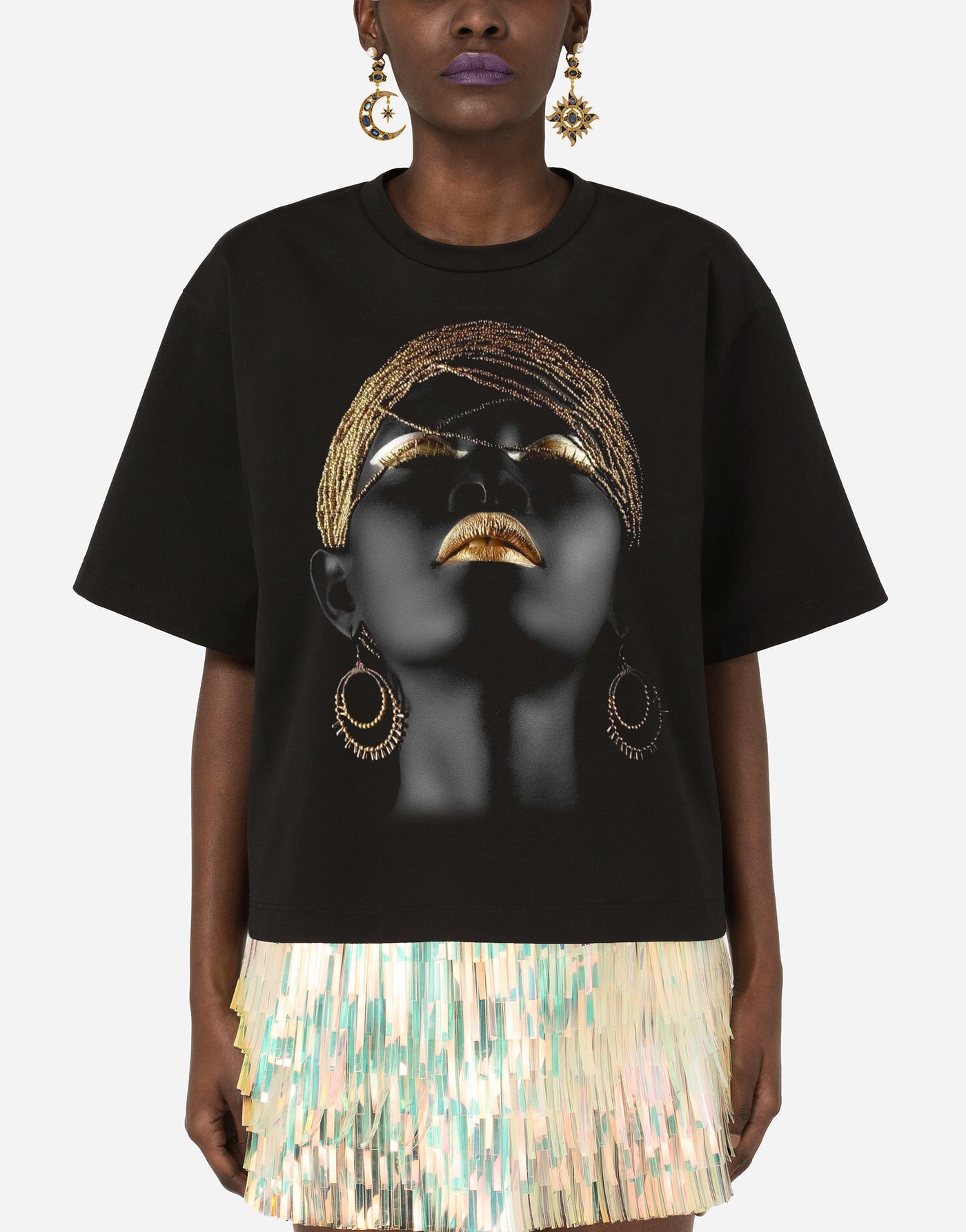 Black African woman print T-shirt EugFashion 