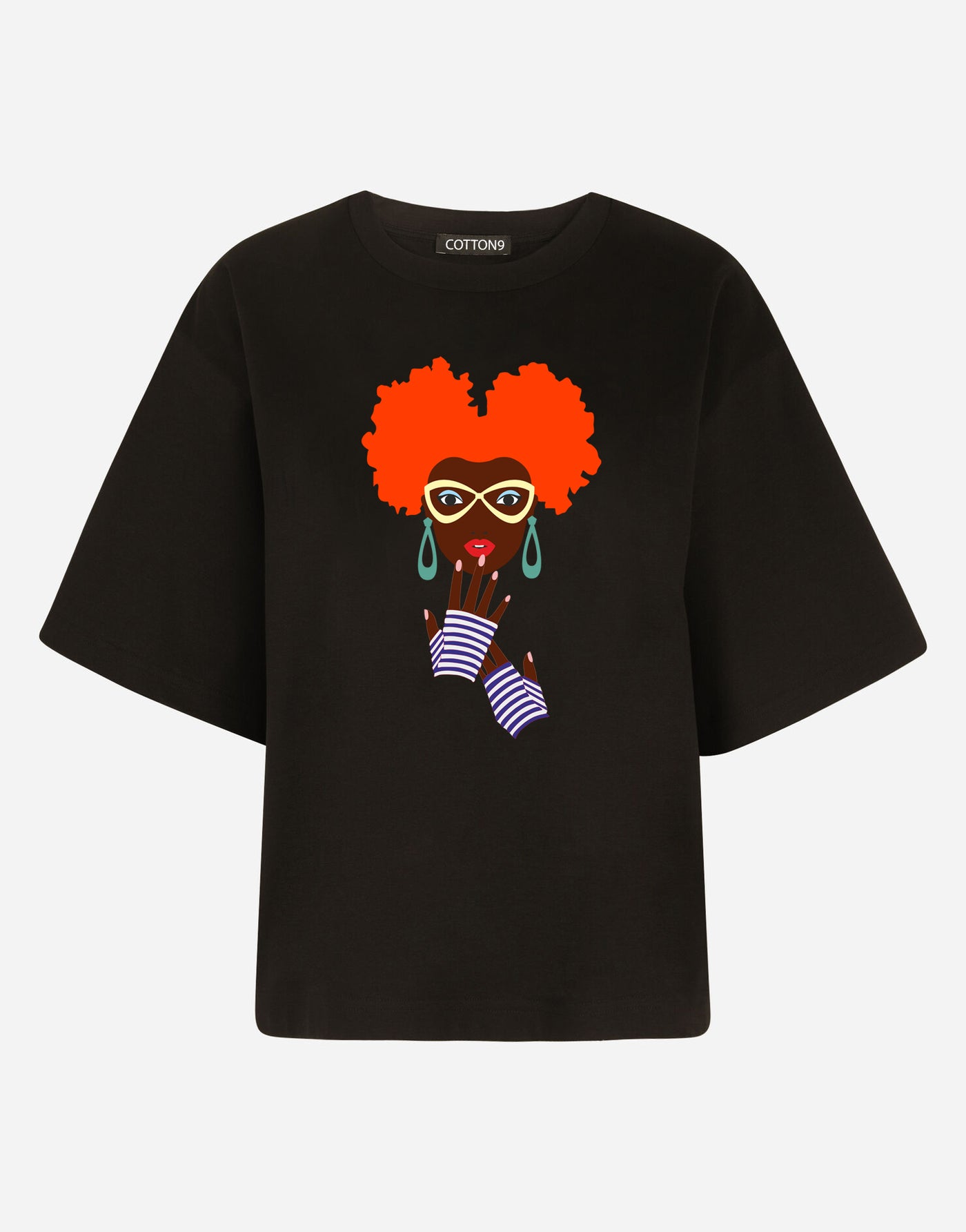 Minimalist Painted African Girl T-Shirt EugFashion 