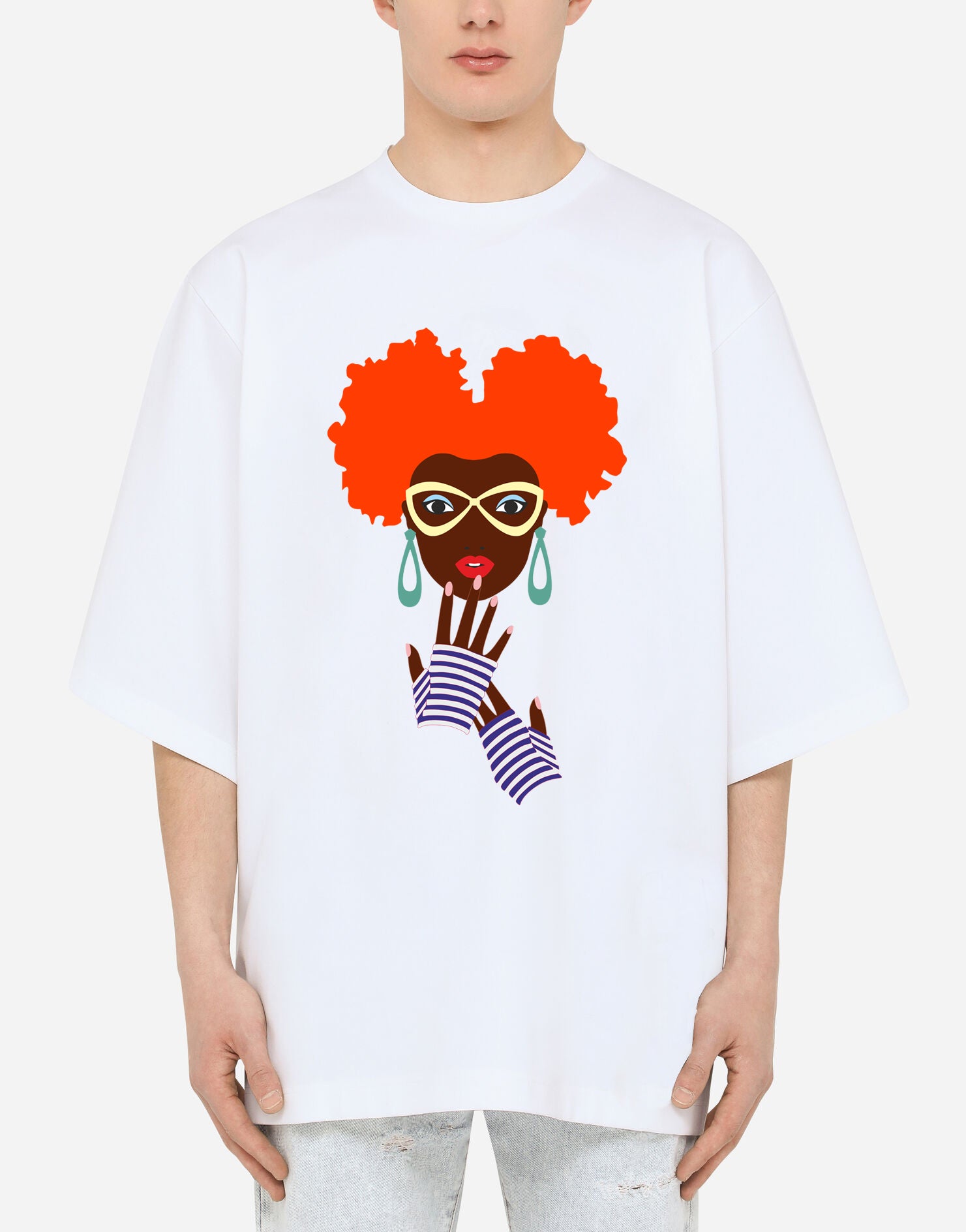 Minimalist Painted African Girl T-Shirt