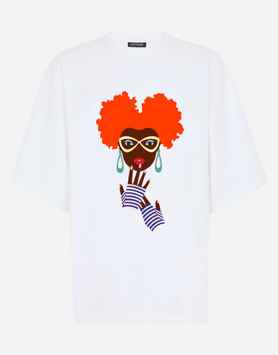 Minimalist Painted African Girl T-Shirt EugFashion 