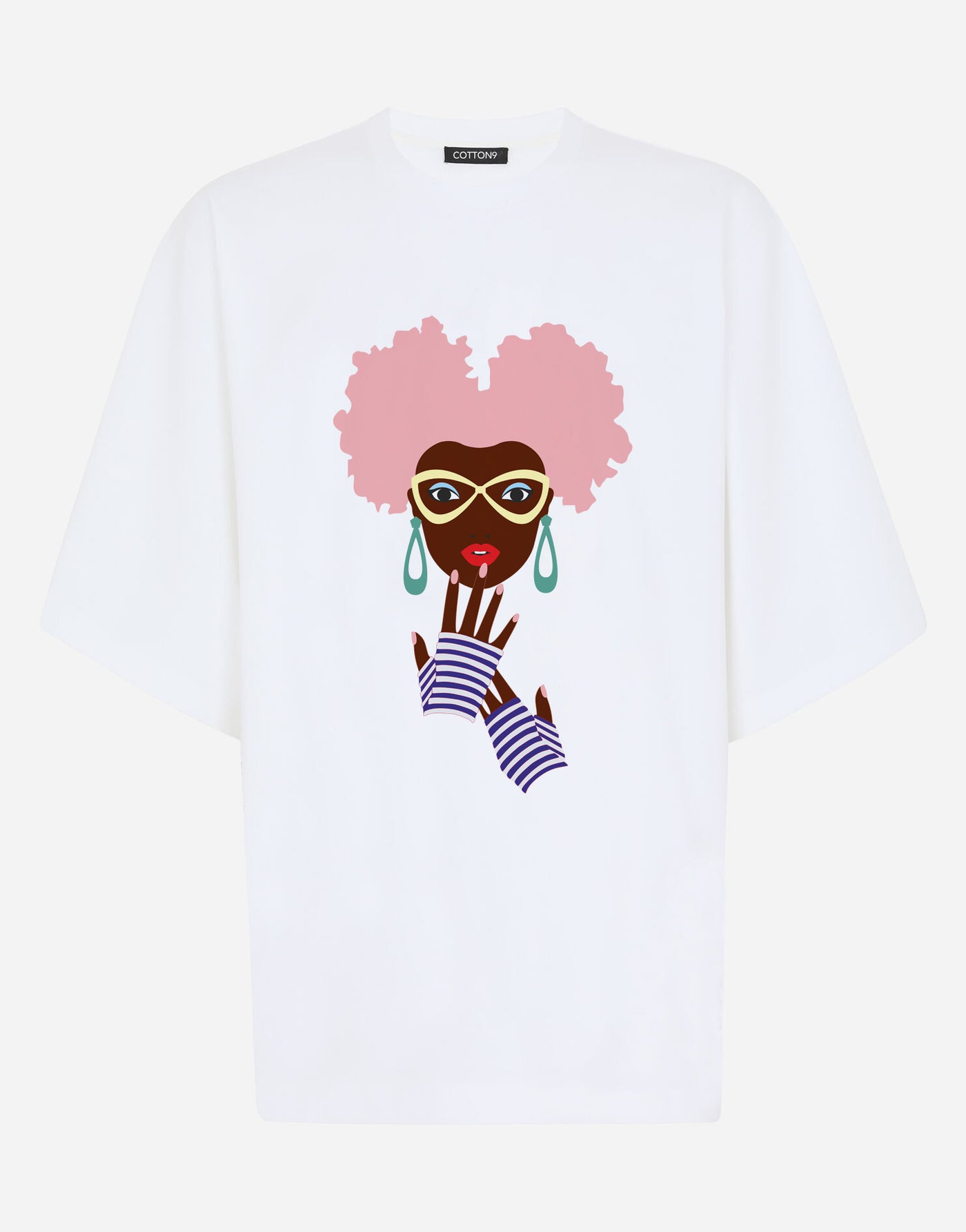 Minimalist Painted African Girl T-Shirt EugFashion 