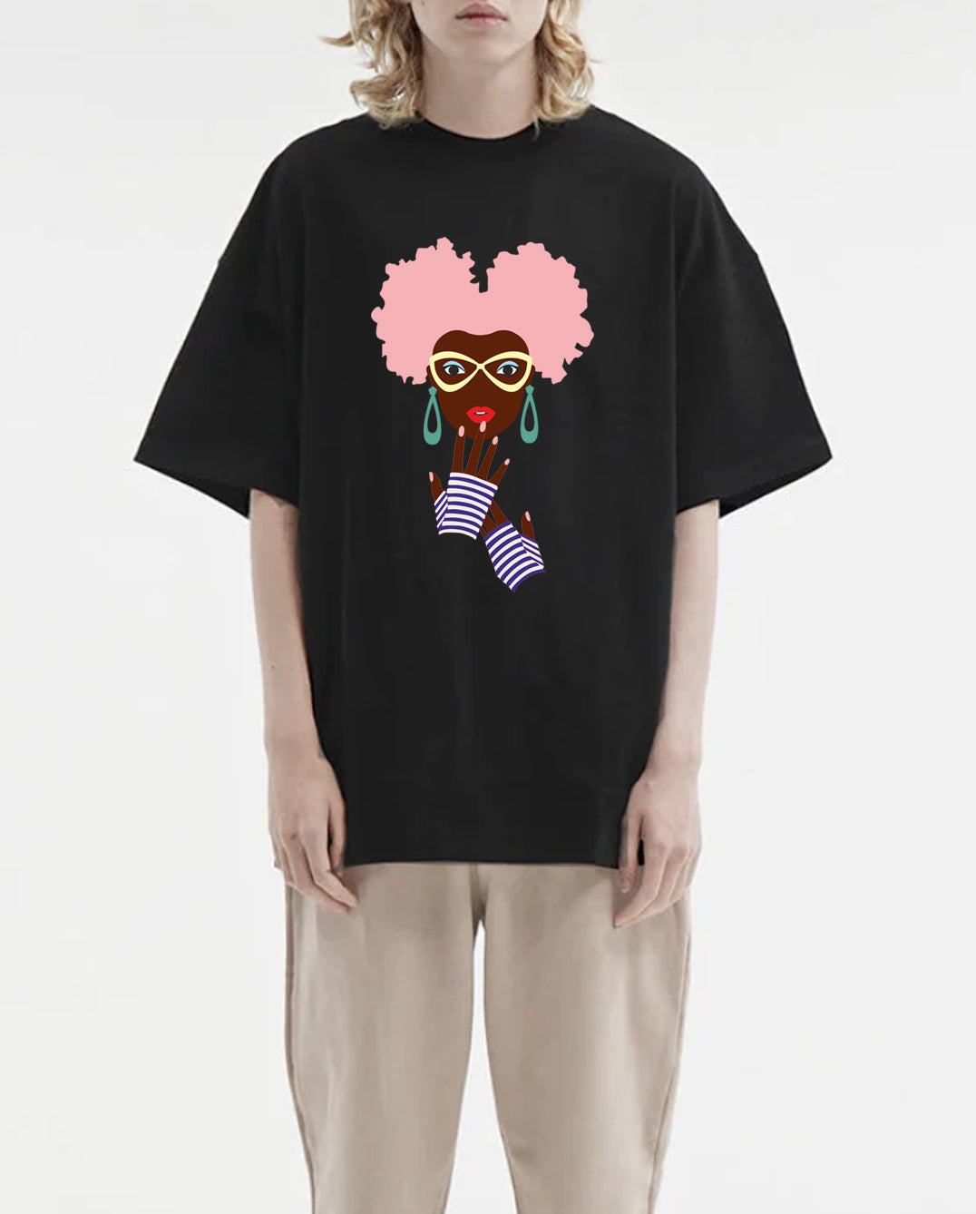 Minimalist Painted African Girl T-Shirt