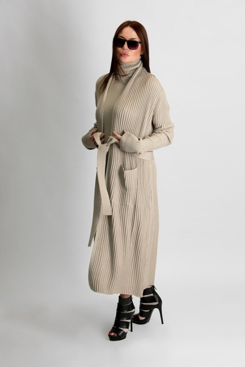 AMY Beige cotton knitting Vest SALE - EUG Fashion