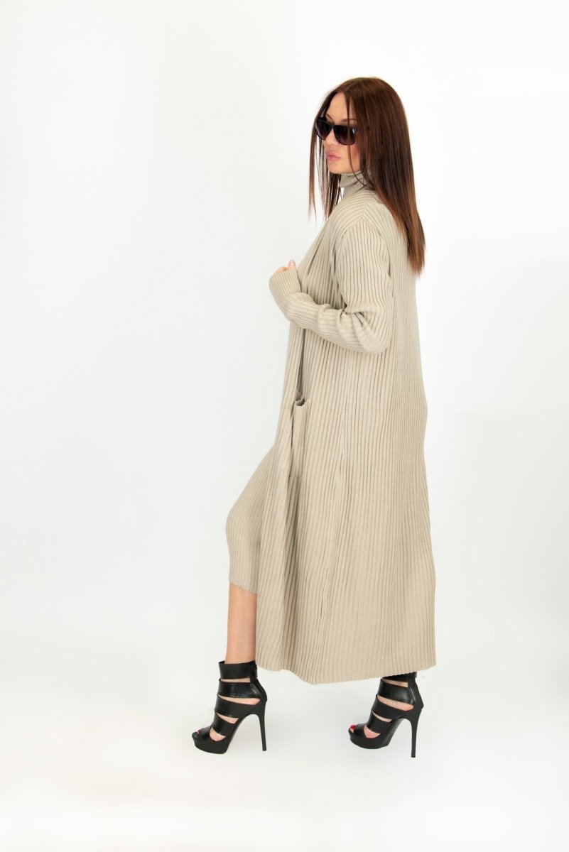 AMY Beige cotton knitting Vest SALE - EUG Fashion