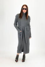 AMY Dark Grey cotton knitting Vest - EUG Fashion