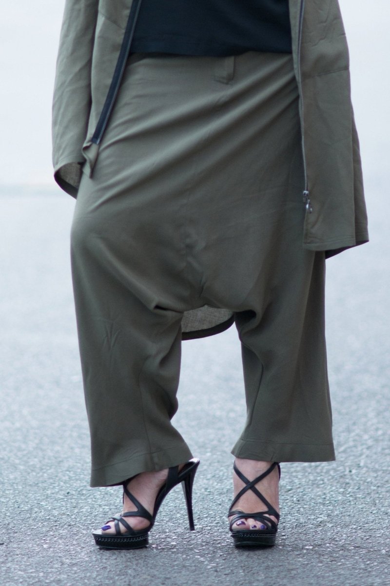 ANGELA Military Green Harem Pants - EUG Fashion EugFashion 
