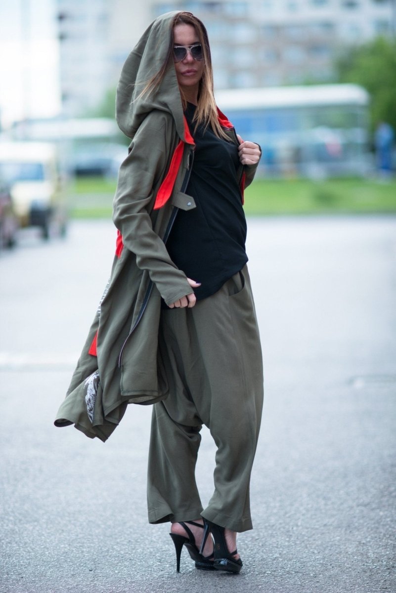 ANGELA Military Green Harem Pants - EUG Fashion EugFashion 