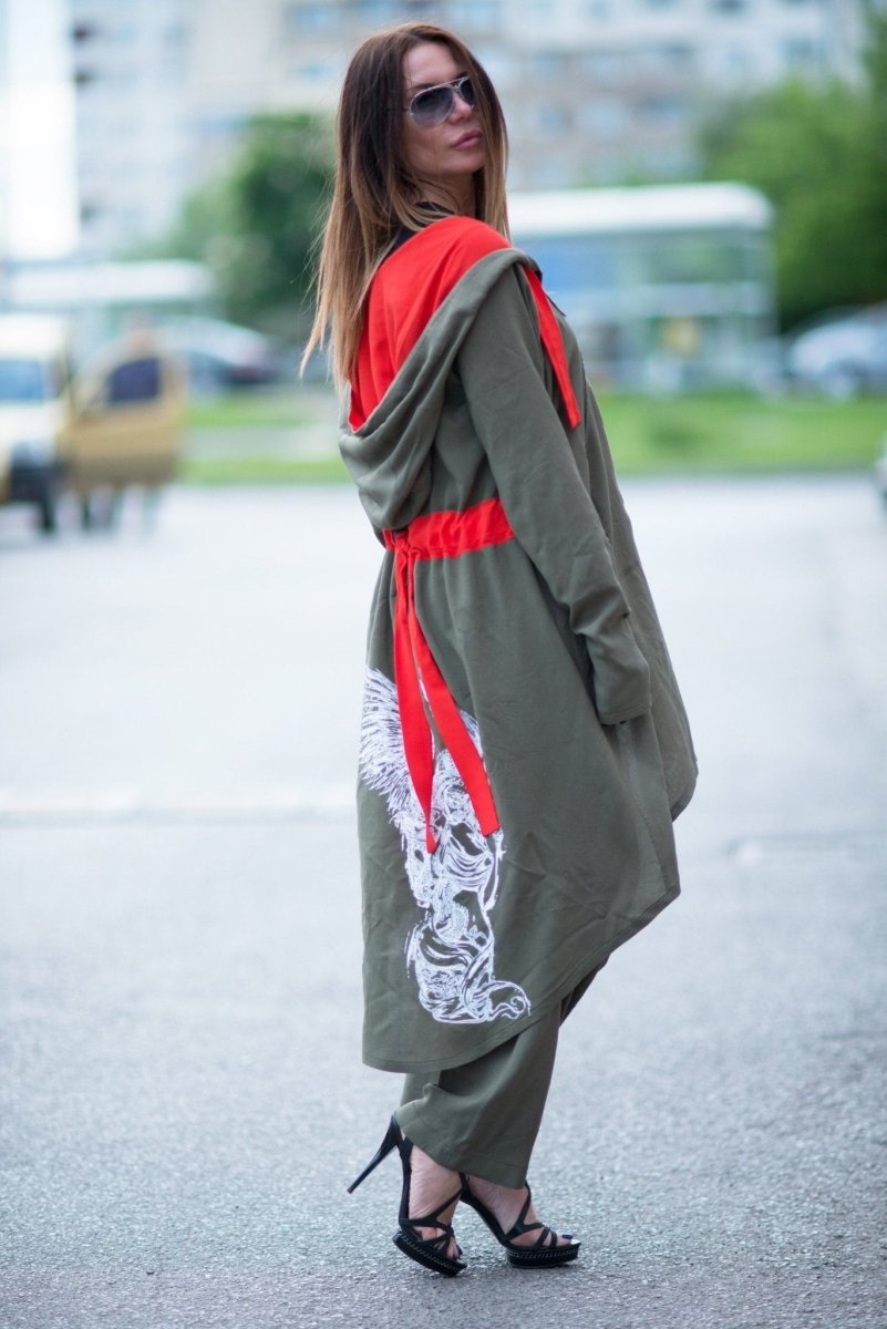 ANGELA Print Military Green Outfit - EUG Fashion
