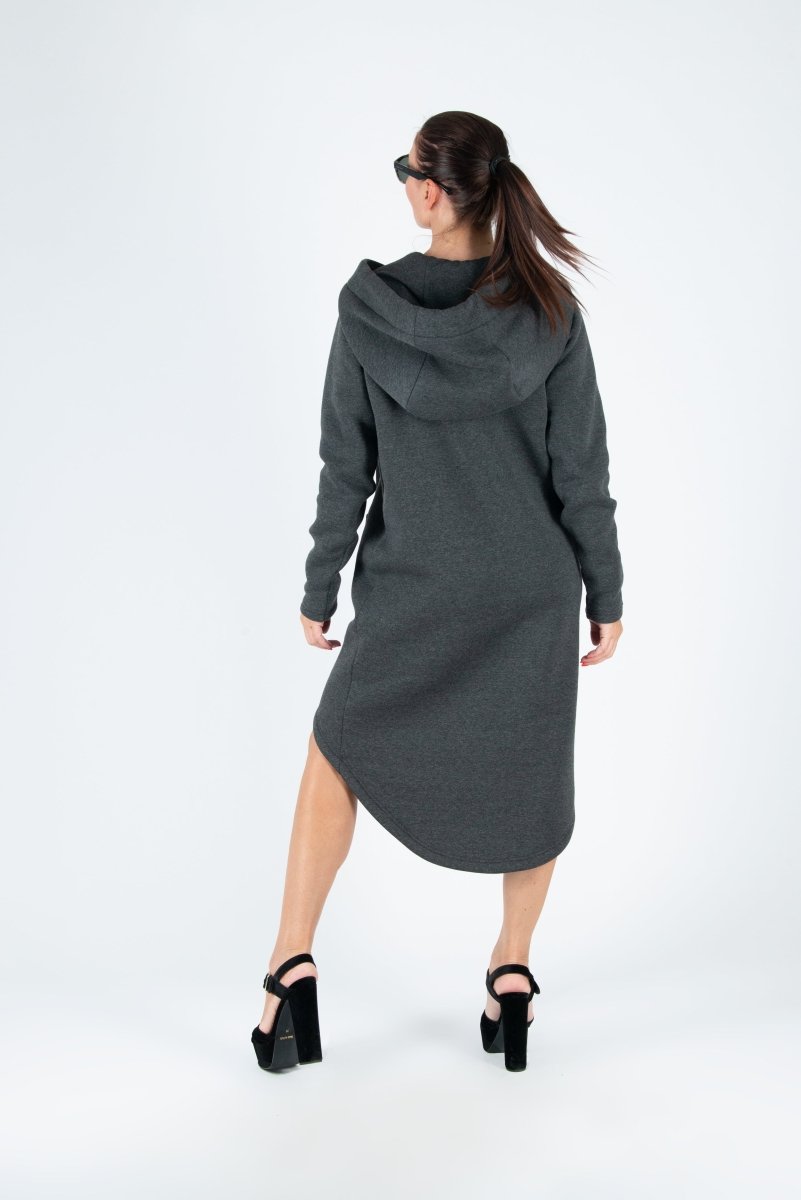 Asymmetric Hooded Dress TAYLOR - EUG Fashion EugFashion 