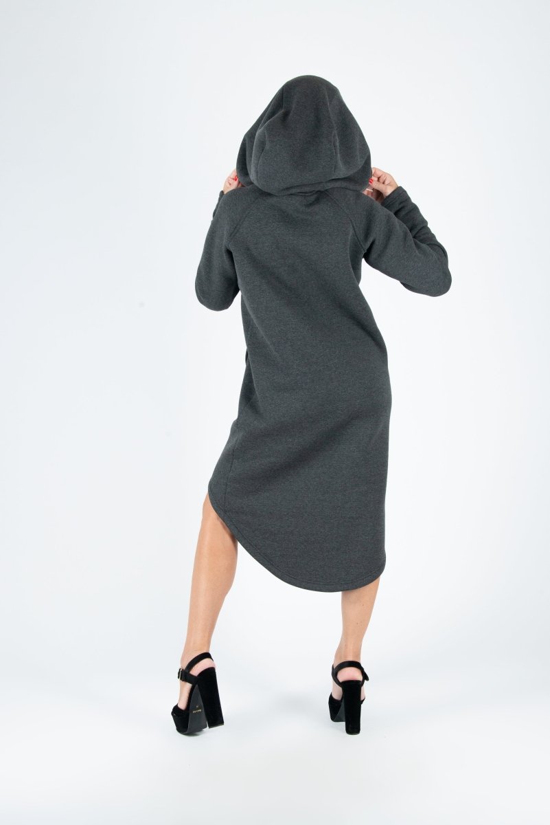 Asymmetric Hooded Dress TAYLOR - EUG Fashion EugFashion 