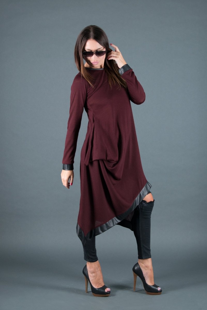 Asymmetrical Knitted Dress SVETLANA - EUG Fashion EugFashion 