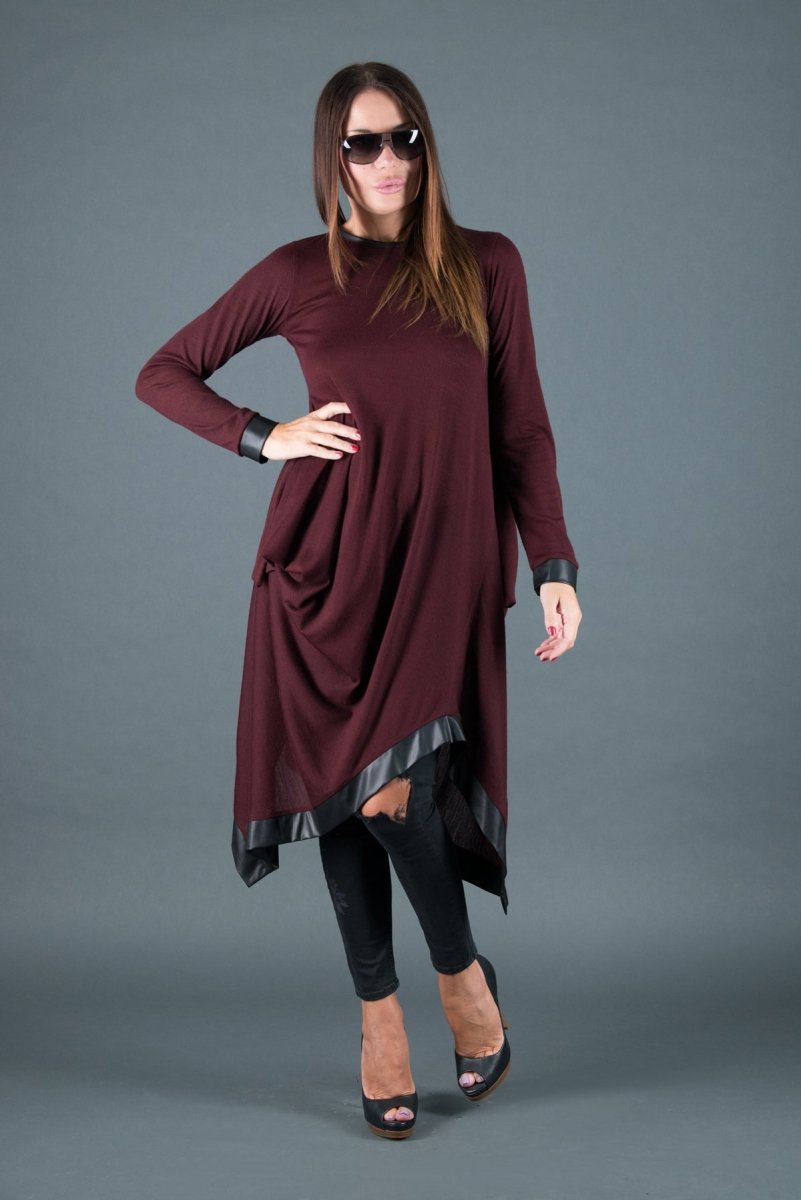 Asymmetrical Knitted Dress SVETLANA - EUG Fashion EugFashion 