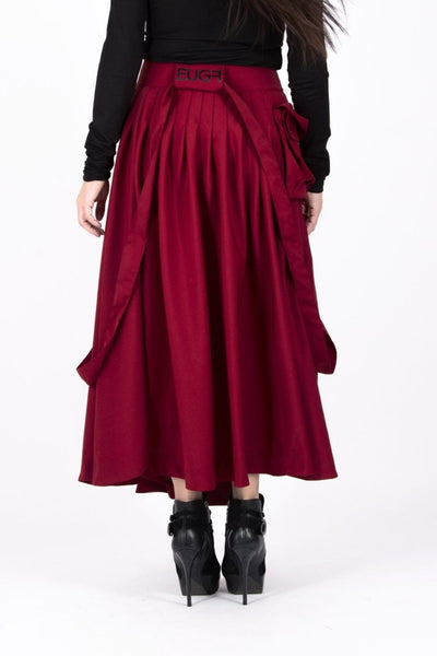 Asymmetrical Long Red Skirt ZEFIRA SALE - EUG Fashion EugFashion 