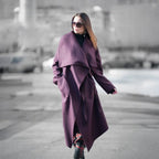 Autumn Women Purple Coat VICTORIA - EUG Fashion