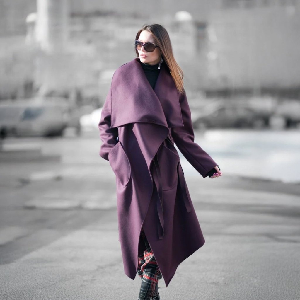 Autumn Women Purple Coat VICTORIA - EUG Fashion