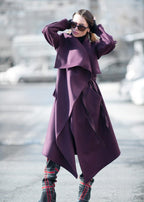 Autumn Women Purple Coat VICTORIA - EUG Fashion